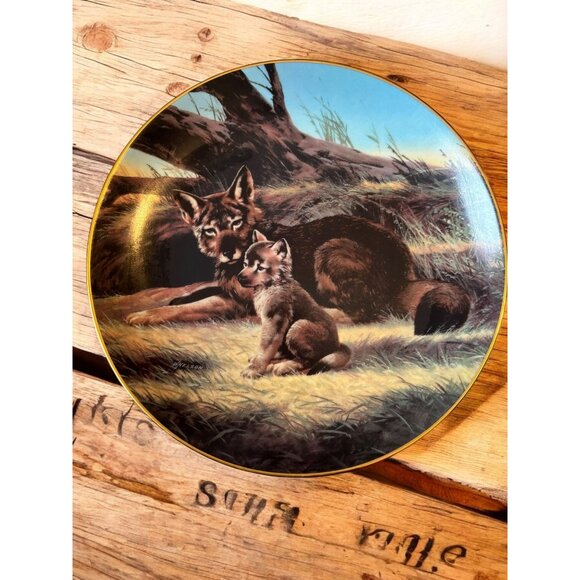 Vintage The Red Wolf By Will Nelson 1989 Plate only collector plate - Picture 1 of 5